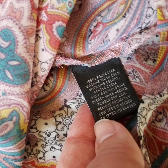 Sheer Printed Blouse | Mossimo • XXL - Picture 7 of 8